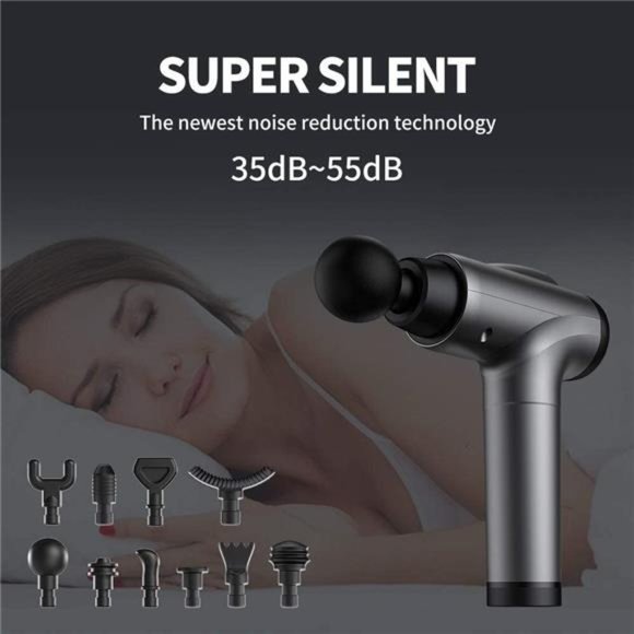 Massage Device for Pain Relief Muscle Relaxation with 10 Attachments & 30 Speed - Picture 4 of 7